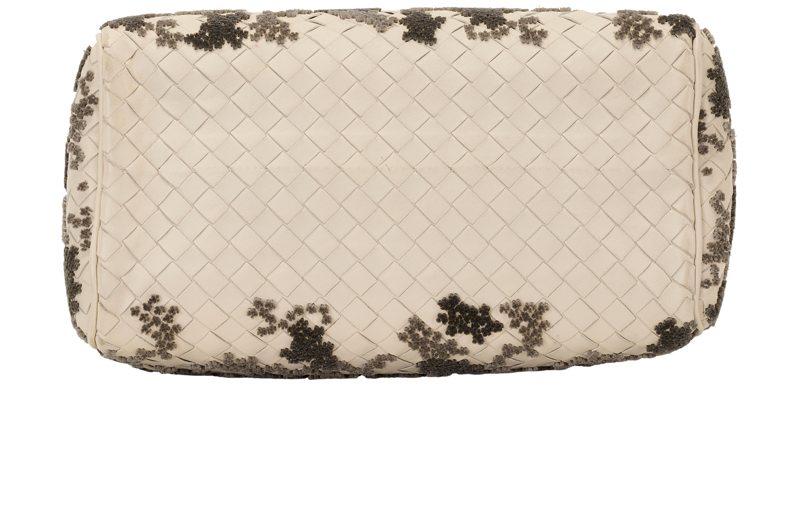 Intrecciato Duffel Bag, &pound;350, Handbags, Cream/Grey, Leather, Top view